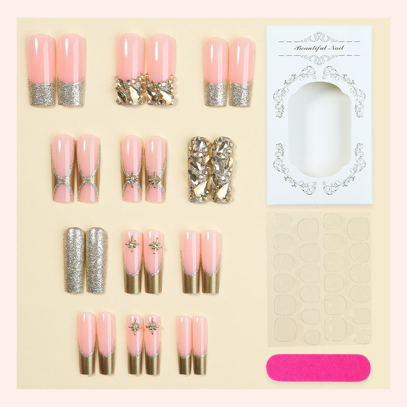 Press On Nails Beach Vacation Summer Floral Starfish Shell Design Almond Shape Glossy Fake Nails Reusable Nail Set 70