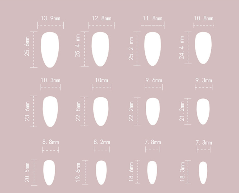 Pink White Gradient Press On Nails – Medium Almond Jelly Glossy Bow Charm Reusable Acrylic Nails 156