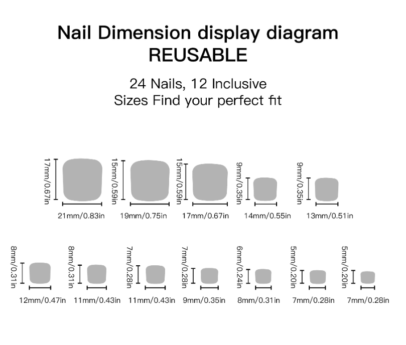 Nude Pink Toe Press-On Nails Short Square Glossy Natural Reusable Glue On Fake Toenails Set 41