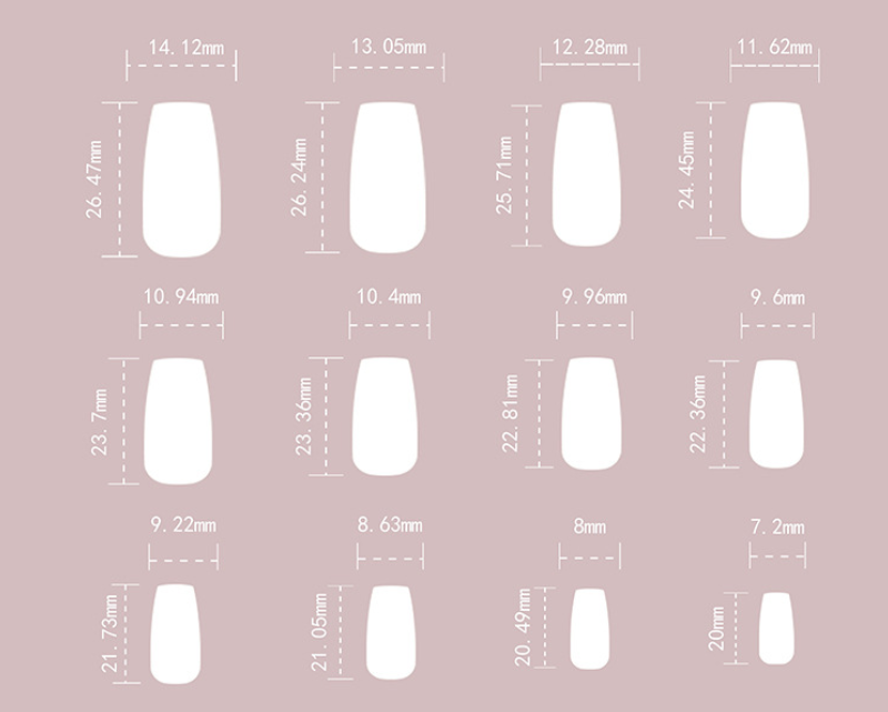 3D Nude Pink Press On Nails Long Coffin Embossed Feather Petal Glossy Reusable Glue On 21