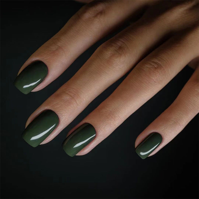 Press On Nails Short Glossy Fake Nails Natural Full Cover Reusable Nail Kit Easy Apply Durable Salon Look Nails 65