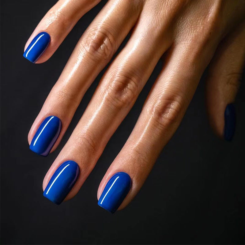 Press On Nails Short Glossy Fake Nails Natural Full Cover Reusable Nail Kit Easy Apply Durable Salon Look Nails 65