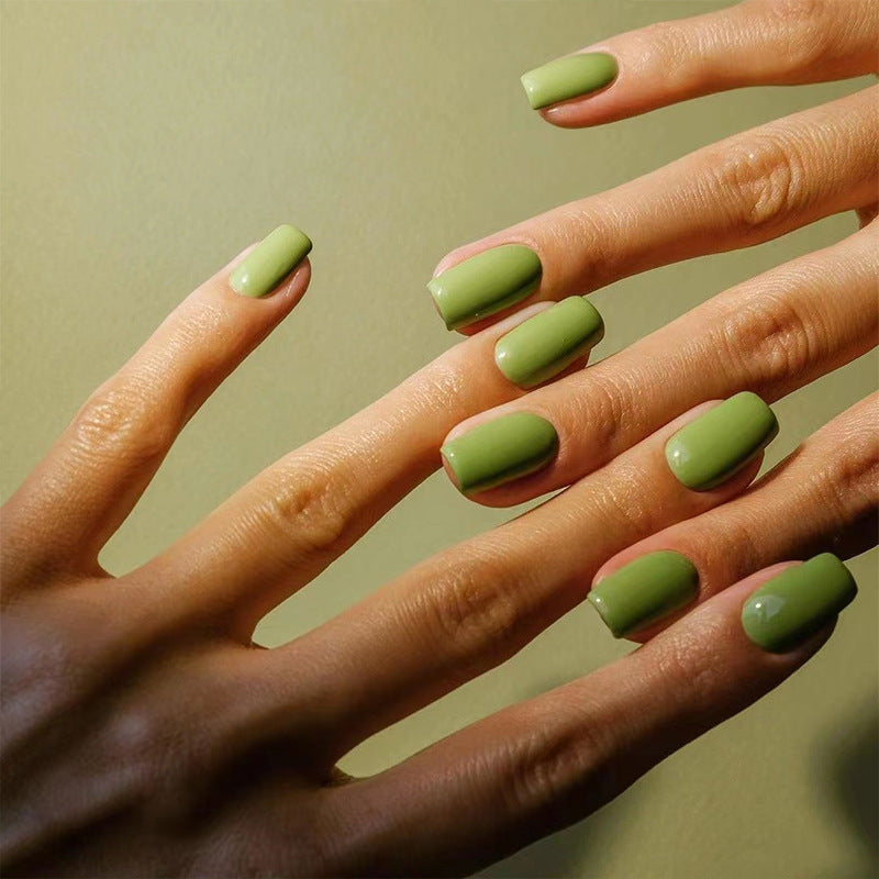 Press On Nails Short Glossy Fake Nails Natural Full Cover Reusable Nail Kit Easy Apply Durable Salon Look Nails 65