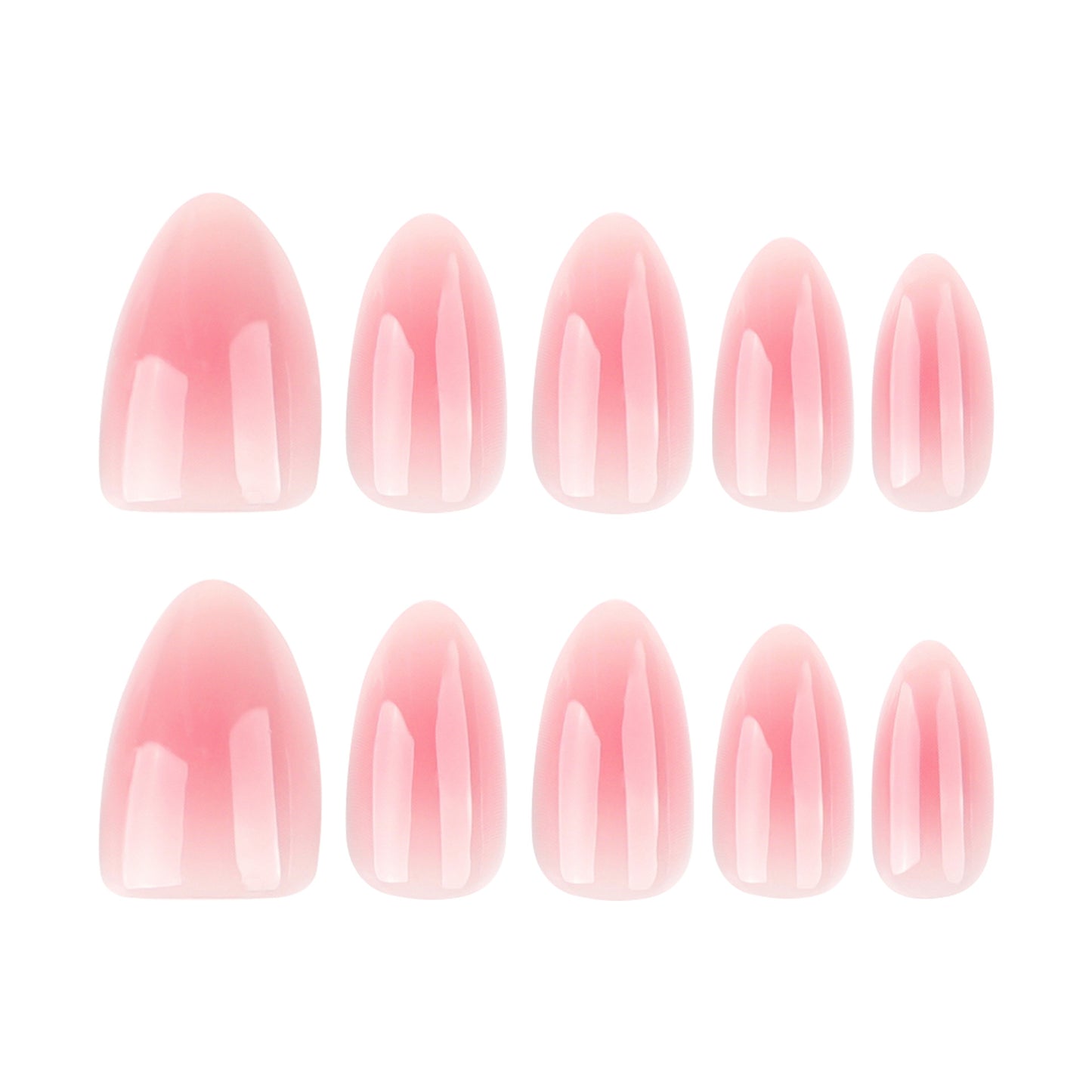 Sheer Pink Press On Nails with Water Ripple Texture Glossy Natural Look Short Almond Shape Reusable Full Cover False Nails Kit Minimal Nude Clean Girl Aesthetic Nails 90