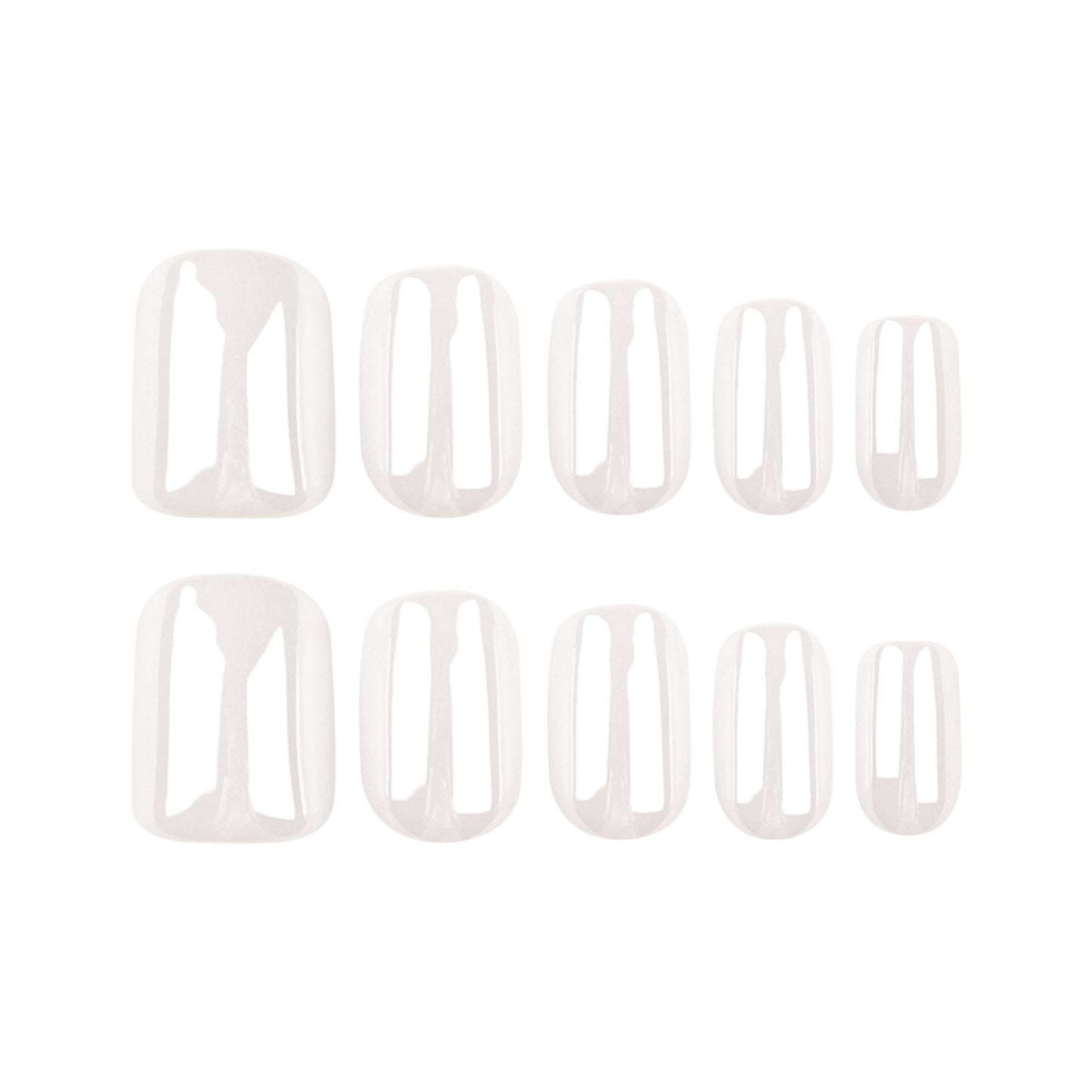 Press On Nails Milky White Natural Glossy Short Oval Fake Nails Nude Clean Girl Minimalist Nails Reusable Full Cover Stick On Nails for Women Everyday Office Wedding 77