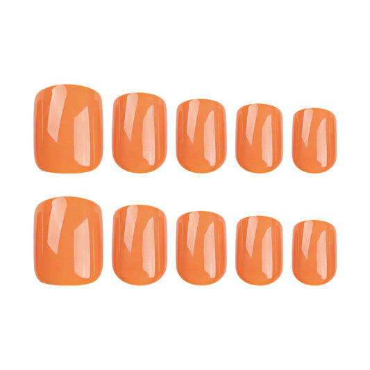 Press On Nails Squoval Short Glossy Natural Fake Nails Full Cover Reusable Nail Kit Easy Apply Salon Look Nails 64