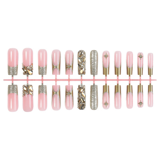 Press On Nails Beach Vacation Summer Floral Starfish Shell Design Almond Shape Glossy Fake Nails Reusable Nail Set 70