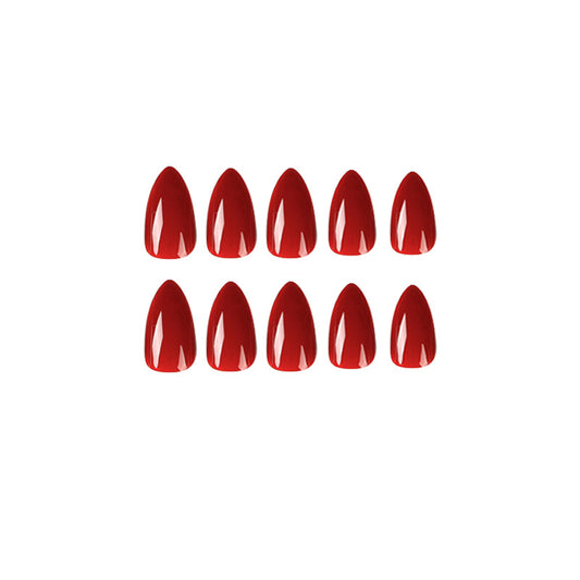 Press On Nails Multi Color Set Glossy Fake Nails Medium Length Reusable Glue On Nails Red Blue Brown Green Nail Set 61