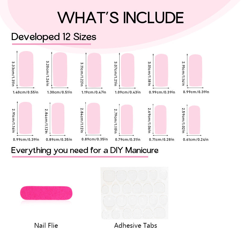 Press On Nails French Tip Nude Pink Rhinestone Star Flower Design Glossy Fake Nails Reusable Cute Luxury Nail Set 71