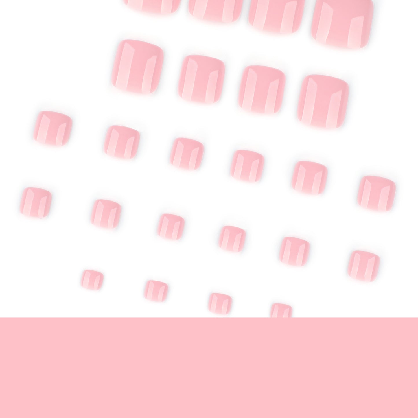 Press On Toenails Nude Pink Glossy Short Square Fake Toenails Natural Look Reusable Pedicure Set Simple Clean Girl Nails for Women Everyday Wear Sandal Ready Toe Nails 73
