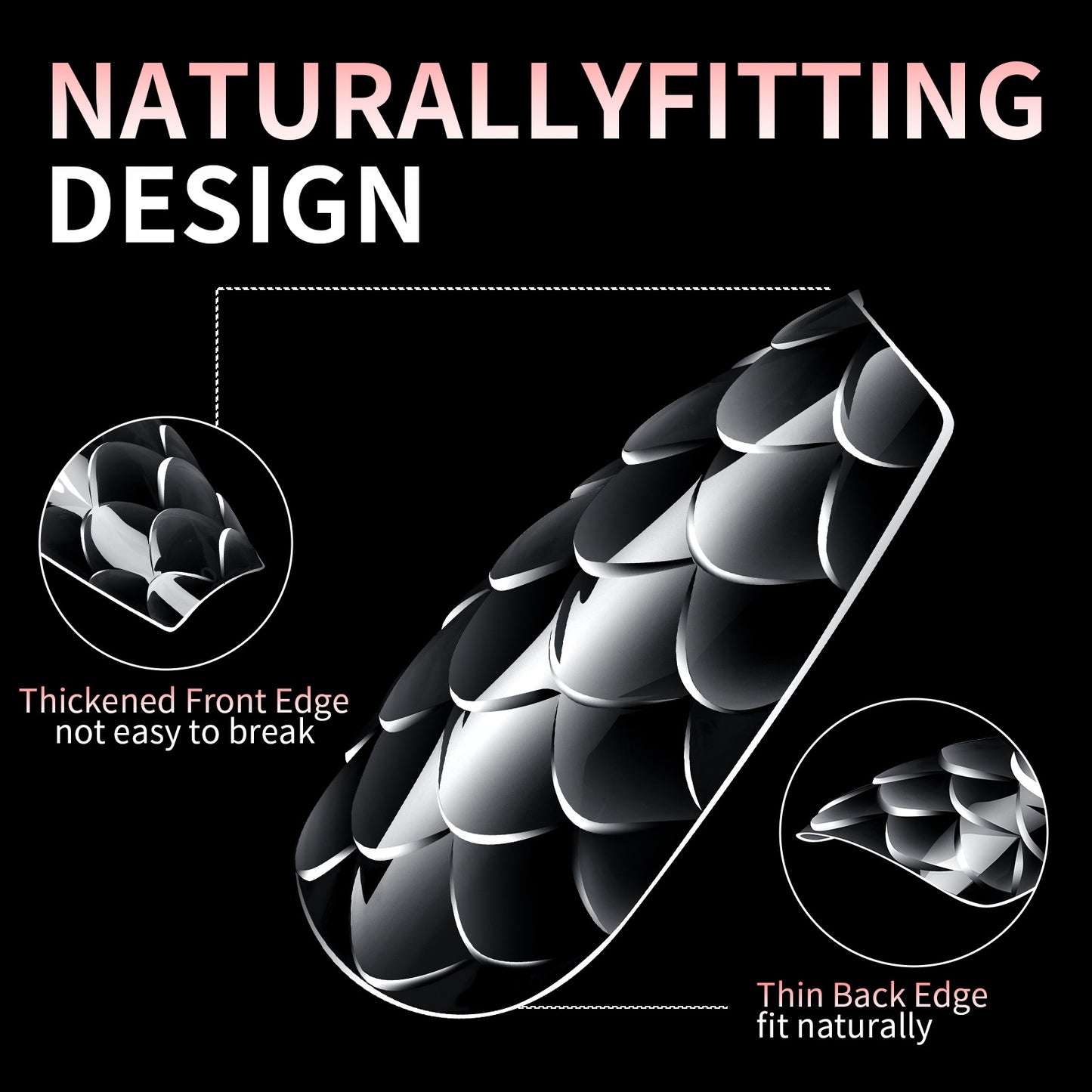3D Mermaid Scale Press On Nails Long Almond Stiletto Soft Gel Full Cover 120/140PCS 07
