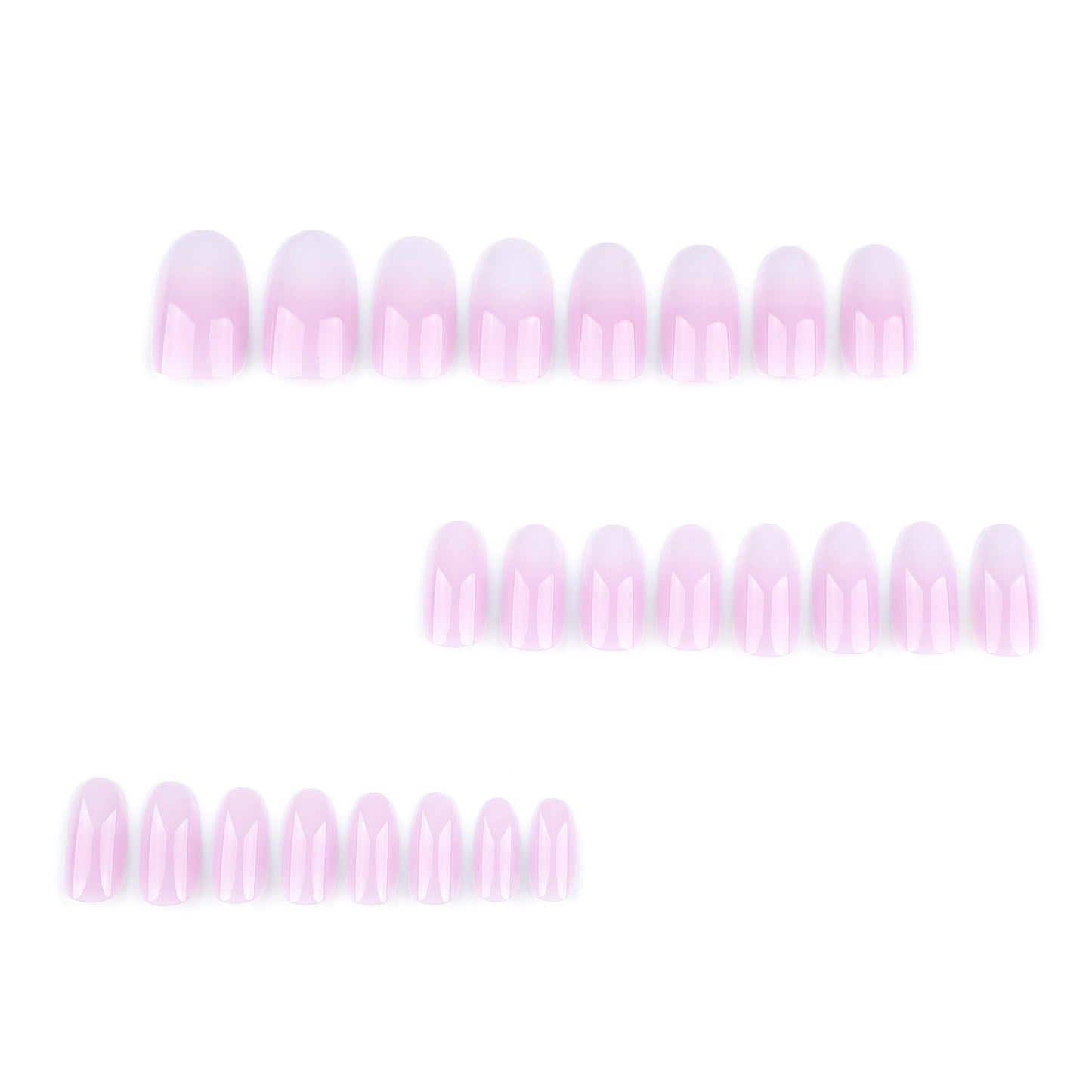 Pink Purple Ombre Press On Nails Short Oval Glossy Gradient Full Cover Fake Nails Natural Jelly Look Reusable Acrylic Nails Kit Soft Feminine Everyday Nail Set 150