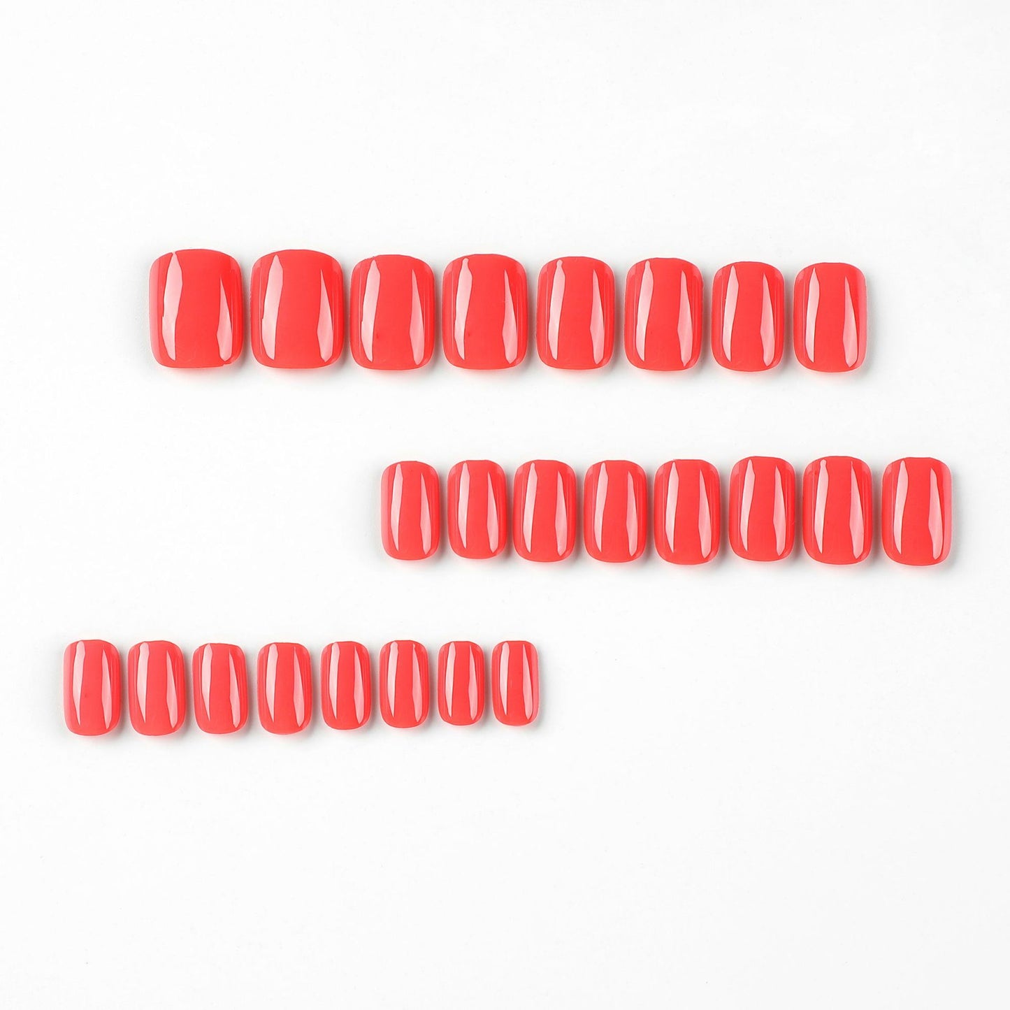Press On Nails Multi Color Set Short Squoval Glossy Fake Nails Reusable Full Cover Nail Kit Blue Red Green Black Nude 62