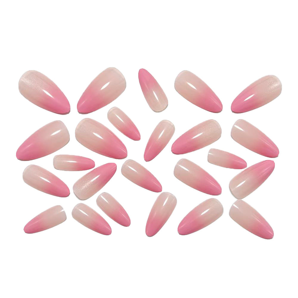 Blush Pink Press On Nails Almond Soft Gradient Natural Glossy Fake Nails Reusable Glue On Cute Everyday Set 50