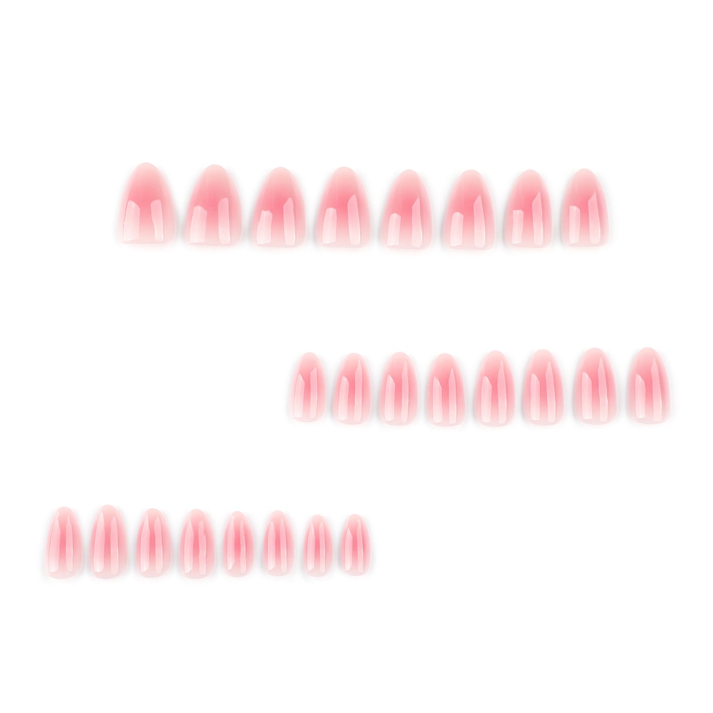 Sheer Pink Press On Nails with Water Ripple Texture Glossy Natural Look Short Almond Shape Reusable Full Cover False Nails Kit Minimal Nude Clean Girl Aesthetic Nails 90