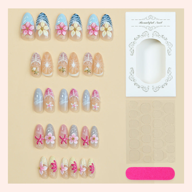 Press On Nails Pink Ombre Star Moon Design Gold Celestial Glossy Fake Nails Reusable Long Coffin Nail Set 69