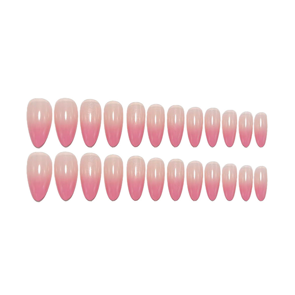 Blush Pink Press On Nails Almond Soft Gradient Natural Glossy Fake Nails Reusable Glue On Cute Everyday Set 50