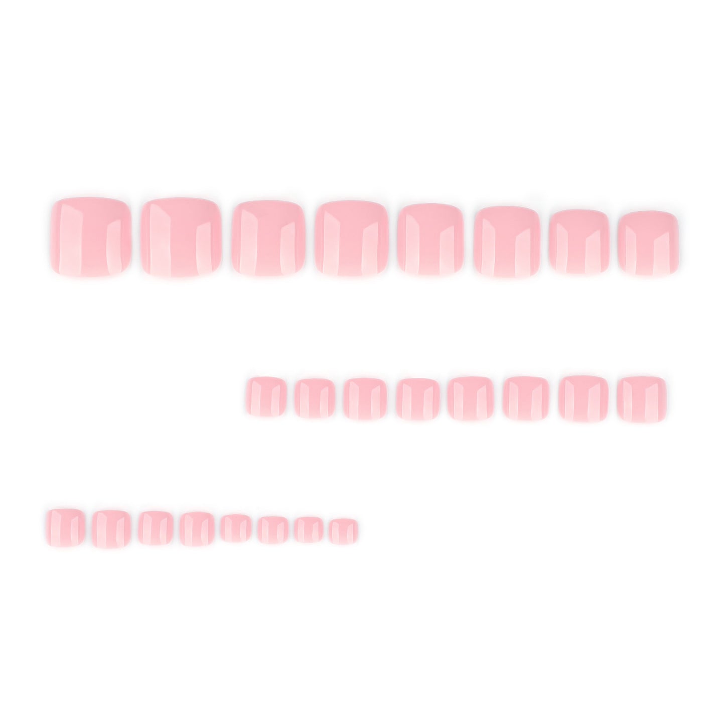Press On Toenails Nude Pink Glossy Short Square Fake Toenails Natural Look Reusable Pedicure Set Simple Clean Girl Nails for Women Everyday Wear Sandal Ready Toe Nails 73
