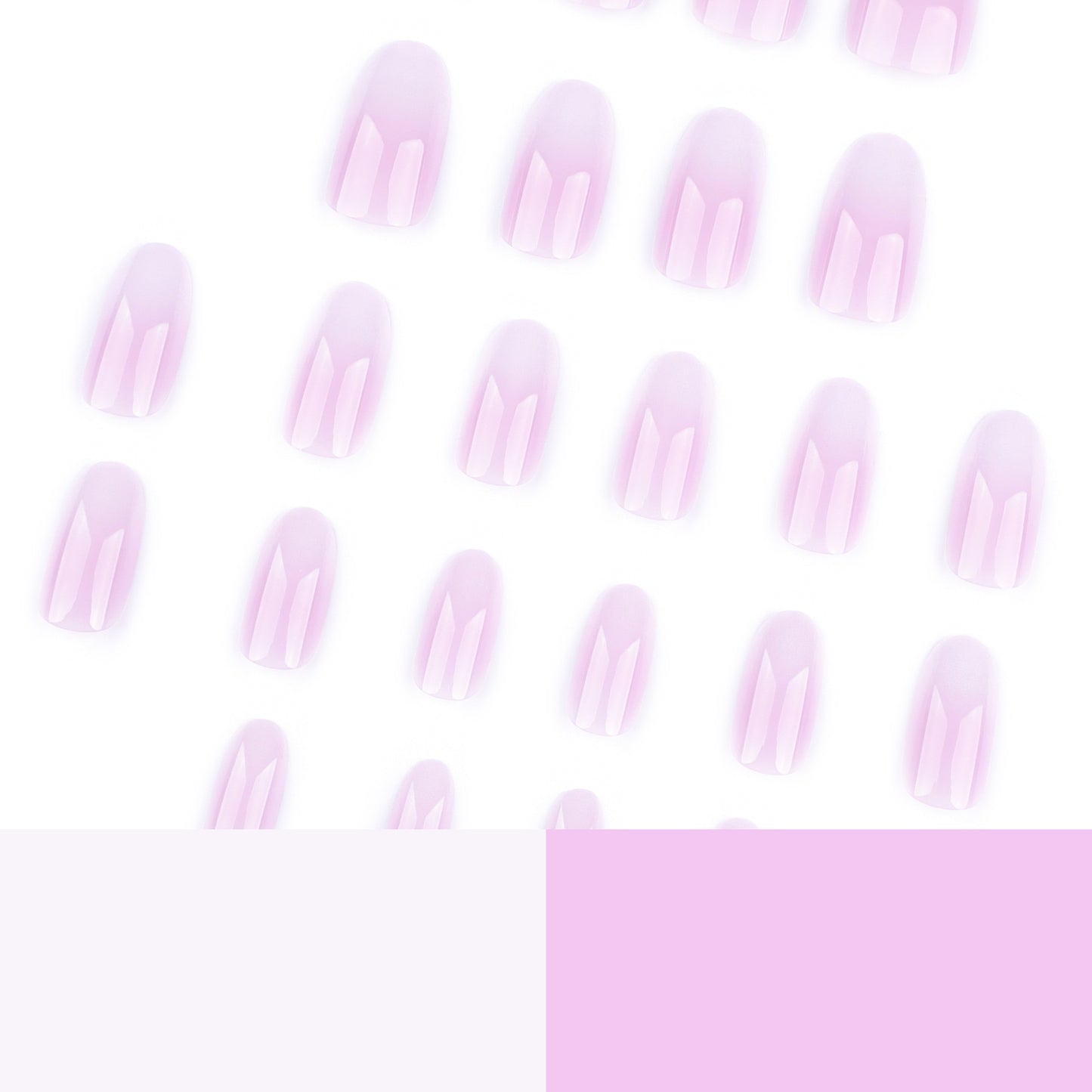 Pink Purple Ombre Press On Nails Short Oval Glossy Gradient Full Cover Fake Nails Natural Jelly Look Reusable Acrylic Nails Kit Soft Feminine Everyday Nail Set 150