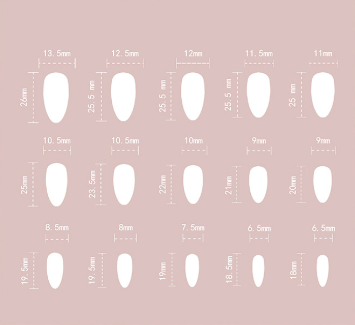 Pearl Chrome Press On Nails Almond Milky White Glossy Full Cover Reusable Glue On Nails for Women Wedding Bridal 04