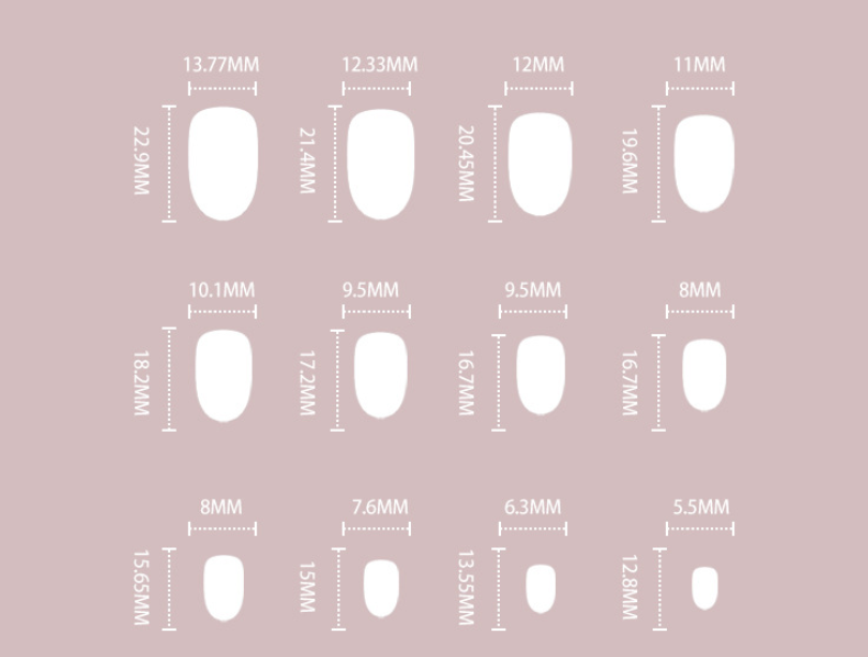 Press On Nails Glossy Short Natural Fake Nails Reusable Full Cover Nail Kit Easy Apply Durable Salon Look Nails 63