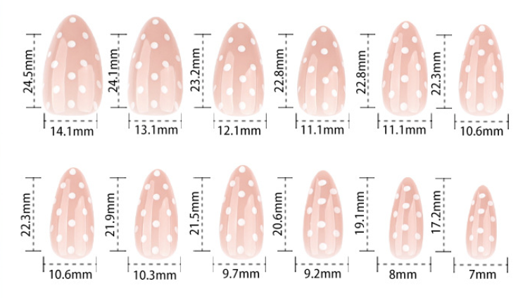 Press On Nails Nude Pink Polka Dot French Tip Minimalist Cute Nails Short Oval Glossy Fake Nails Natural Clean Girl Aesthetic Nails Reusable Full Cover Nails for Women Everyday Office 82