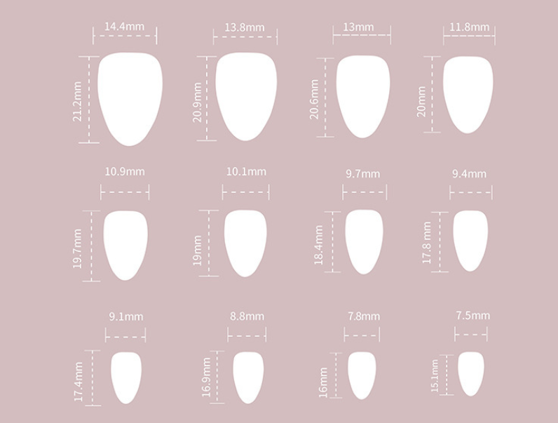 Hot Pink Press On Nails Almond – Silver Thorn Gothic False Nails Reusable Nail Set 184