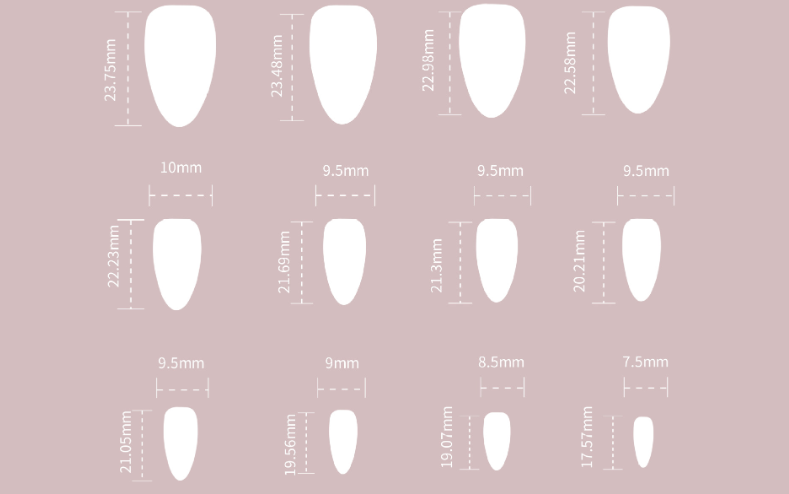 Bare Pink Cat Eye Press On Nails – Medium Almond Magnetic Glossy Reusable Acrylic Nails 153
