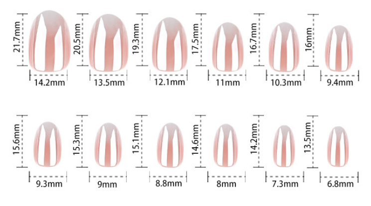 Nude Pink Gradient Press On Nails Glossy Natural Ombre Oval Shape Minimal Clean Girl Style Reusable Full Cover False Nails Kit Elegant Everyday Nails 107