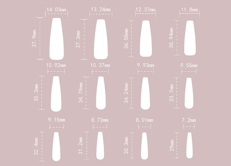 Nude Pink Press On Nails Long Square – Silver French Tip False Nails Cross Metal Reusable Full Cover Set 182