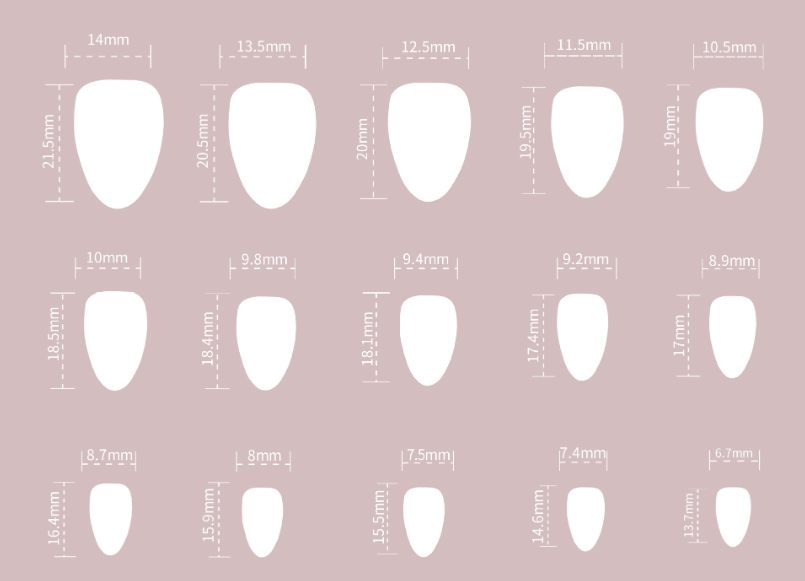 Aurora Nude Press On Nails Almond Semi-Transparent Pearl Shimmer Reusable Glue On 17