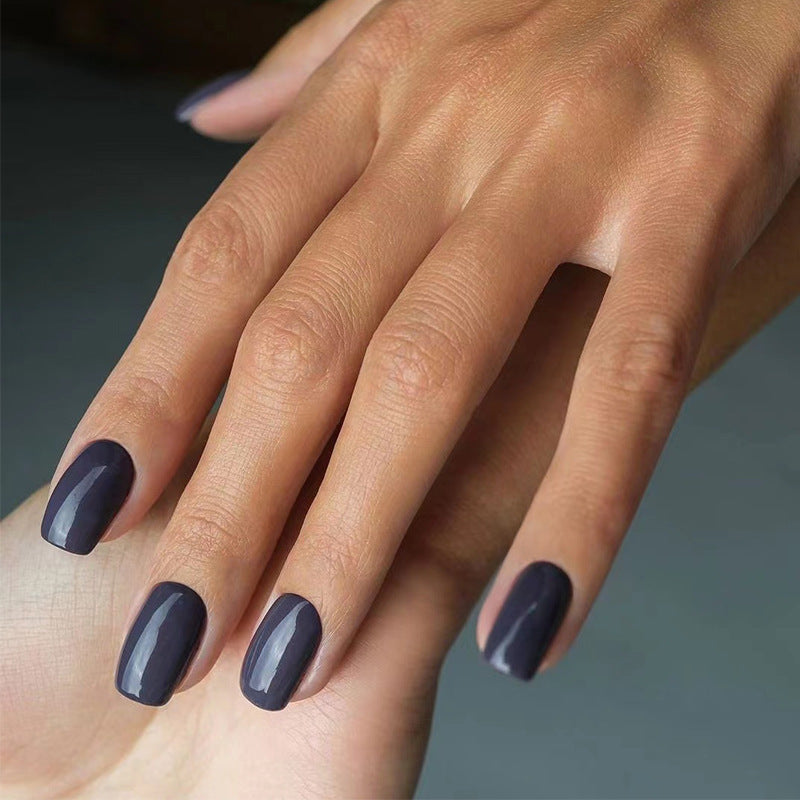 Press On Nails Short Glossy Fake Nails Natural Full Cover Reusable Nail Kit Easy Apply Durable Salon Look Nails 65